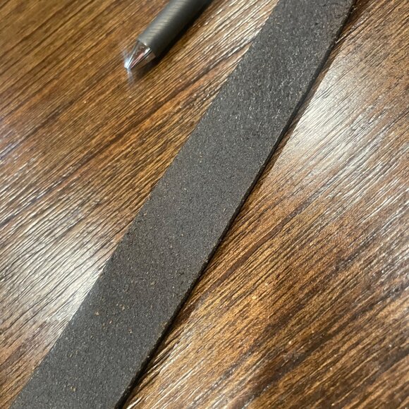 DEFECTIVE Madewell Men's Belt Approx. Sz 28-30 (?) (37.5"L) Narrow Leather Brown - Picture 9 of 14